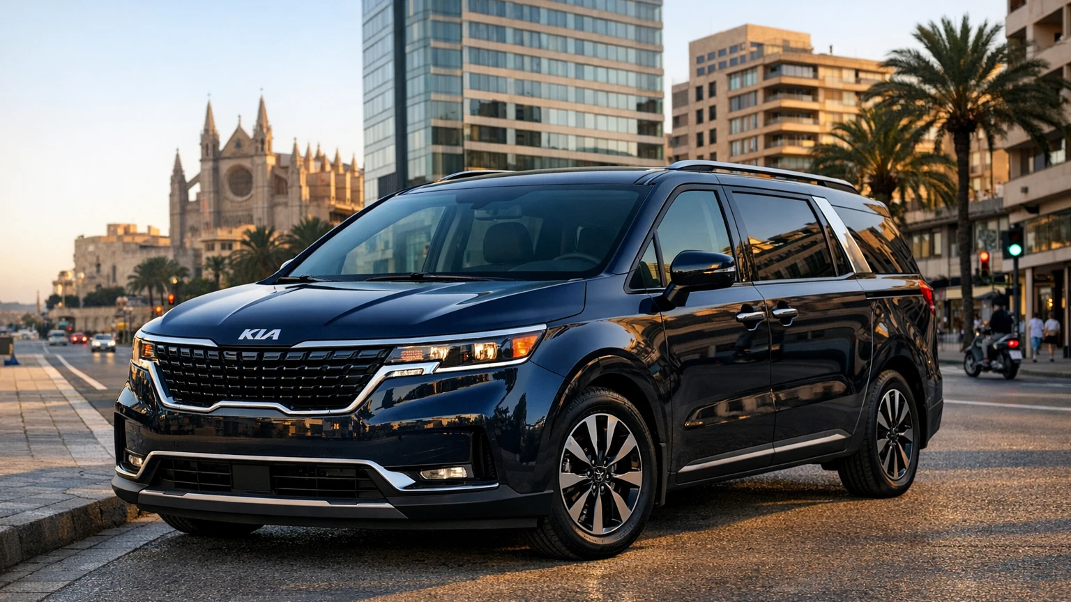 Minivan rental Palma de Mallorca for families - Kia Carnival 7 seater