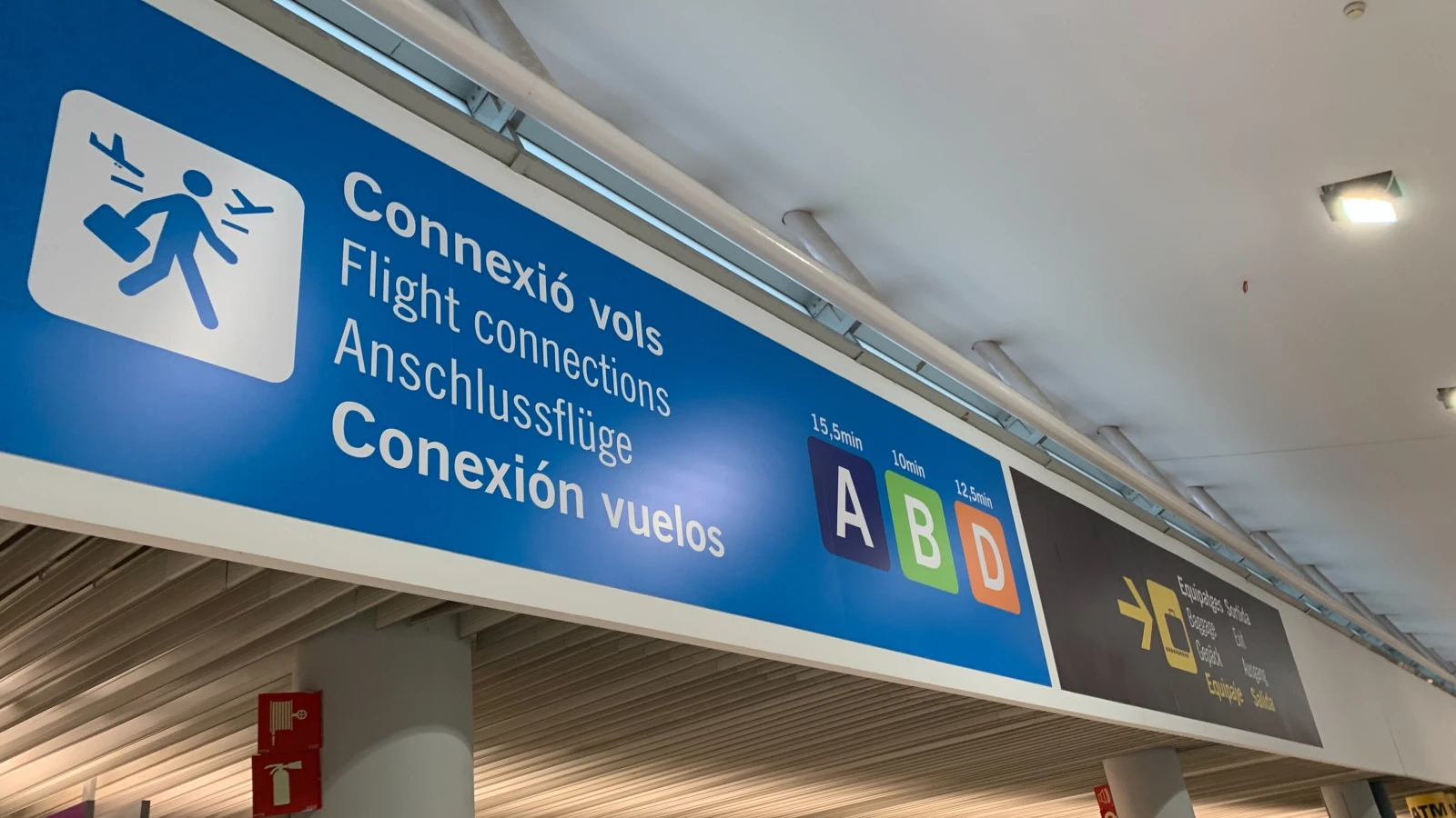 Car rental service desk inside Palma de Mallorca Airport arrivals terminal