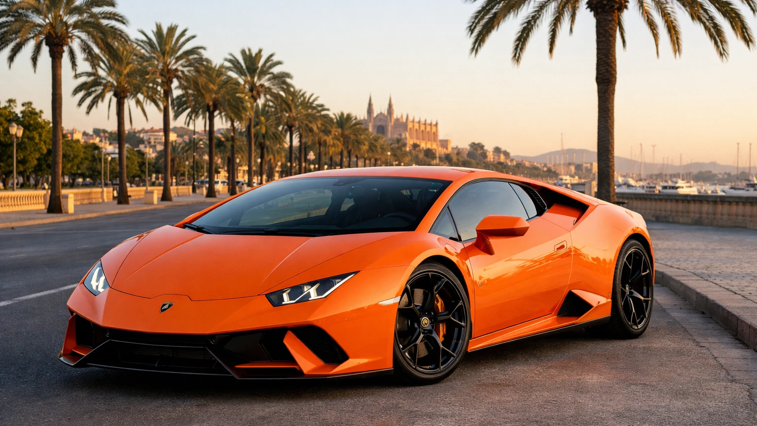 Sports car hire Palma de Mallorca - Lamborghini Huracan EVO luxury rental